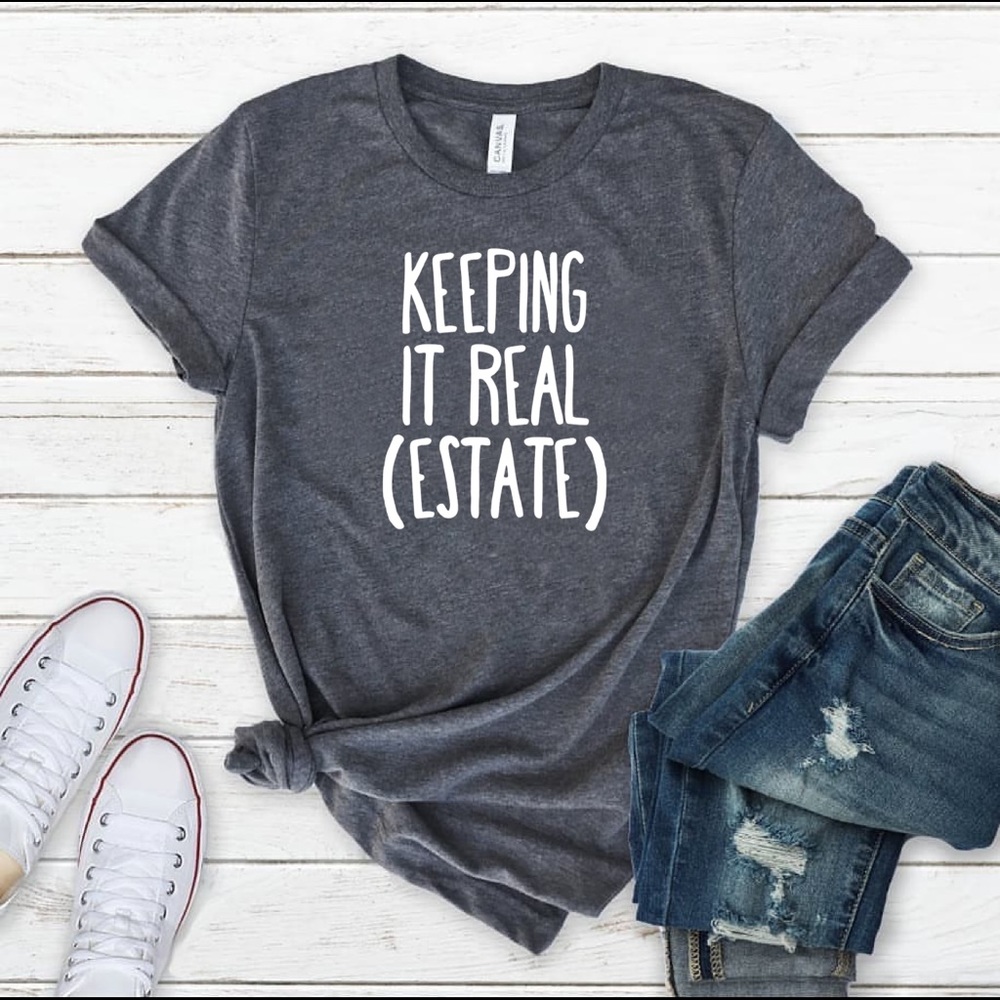 Realtor Real Estate - Gry Htr T-shirt, Graphic Tee